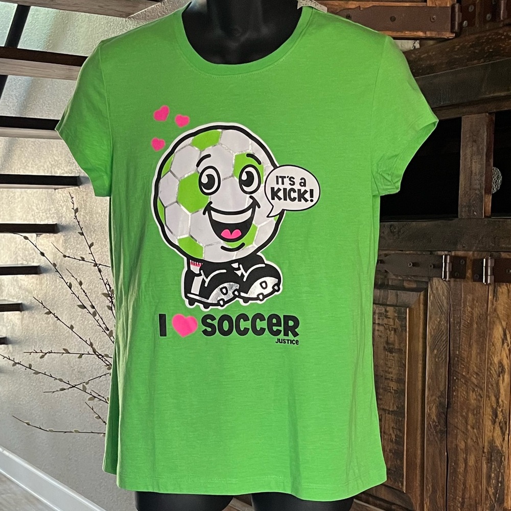 NWT Justice Girls Soccer T-Shirt